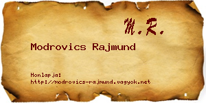 Modrovics Rajmund névjegykártya
